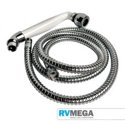 RV MEGA Bedroom, Bathroom & Laundry Elbow Shower Head With Chrome Hose