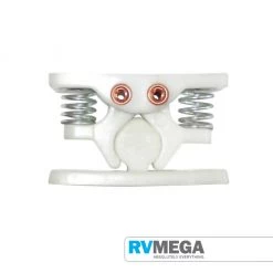 RV MEGA Door Holder, Spring Loaded White Nylon Renovation & New Build Hardware