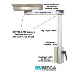 RV MEGA Lagun 605 Adjustable Table Leg Renovation & New Build Hardware