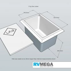 RV MEGA LPG Bottle Locker 9kg Fibreglass Gas Equipment