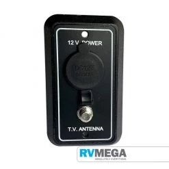 RV MEGA Single Socket & Antenna Jack Audio, Visual & Satellite