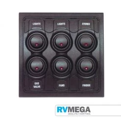 RV MEGA Electrical & Lighting RV Traveller 6 Way 12V Switch & Fuse Panel