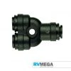 RV MEGA Essential Items JG Y Connector 12mm