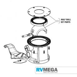 DOMETIC Half Ball Kit For VT2500 Bedroom, Bathroom & Laundry
