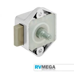 RV MEGA Mini Push Lock - White - Each