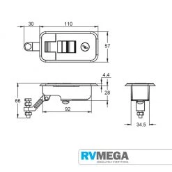 RV MEGA Large Black Compression Lock