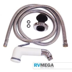 RV MEGA Bedroom, Bathroom & Laundry Straight Trigger Shower Rose Chrome Plated 2 Mtr Hose