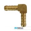 RV MEGA Gas Equipment Brass 8mm Elbow Connector