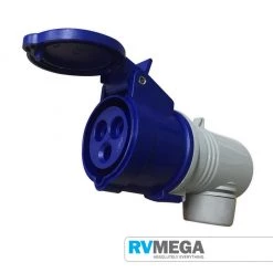 RV MEGA Exterior Angled Female 240 Volt Mains 16 Amp Socket Electrical & Lighting