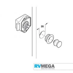 RV MEGA Mini Nickel Rosette Only Renovation & New Build Hardware