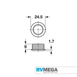 RV MEGA Mini Nickel Rosette Only Renovation & New Build Hardware