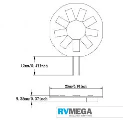 RV MEGA G4 9 LED's Cool White Side Pin 8-30V