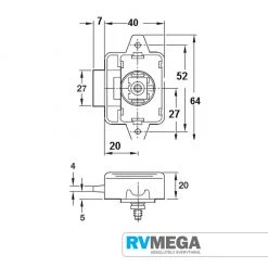 RV MEGA Renovation & New Build Hardware Chrome Push Lock, Rosette & Knob