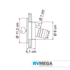 Fiamma Lockable Water Filler - Black Plumbing & Water