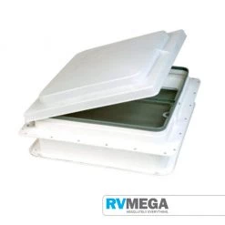 HENG'S Essential Items Jensen 14 X 14" Roof Vent Metal Frame-White Lid-Shallow