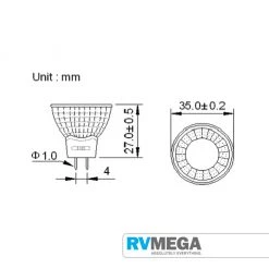 RV MEGA MR11 12 LED Cool White 10-30v Electrical & Lighting