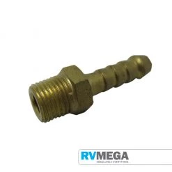 RV MEGA Brass Tail, 8mm Hose To 3/8 BSP Gas Equipment