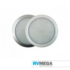 RV MEGA Slim Round Ceiling Light 72 LED Cool White 12v Satin No Switch Electrical & Lighting