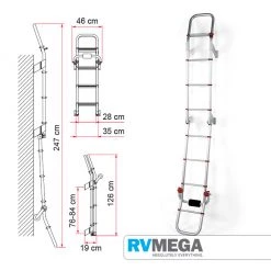 Renovation & New Build Hardware Fiamma Deluxe 8 Step External Ladder
