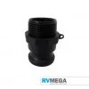 RV MEGA Camlock 20mm Threaded Male Adaptor Self Containment Essentials