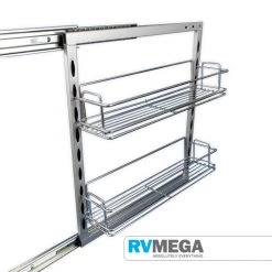 RV MEGA Rollout Pantry Kit With 2 X 110mm Wide Baskets (570 High) Cooking & Dining