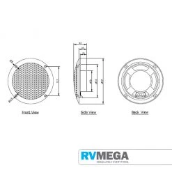 Audio, Visual & Satellite Majestic 6 Inch Ultra Slim Marine RV Outdoor Waterproof Speakers
