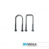 RV MEGA U Bolts, M12 X 80 X 100mm Square Pair Movers & Jockey Wheels