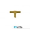 RV MEGA Gas Equipment Brass 5/16 (8mm) Barbed Hose Tee