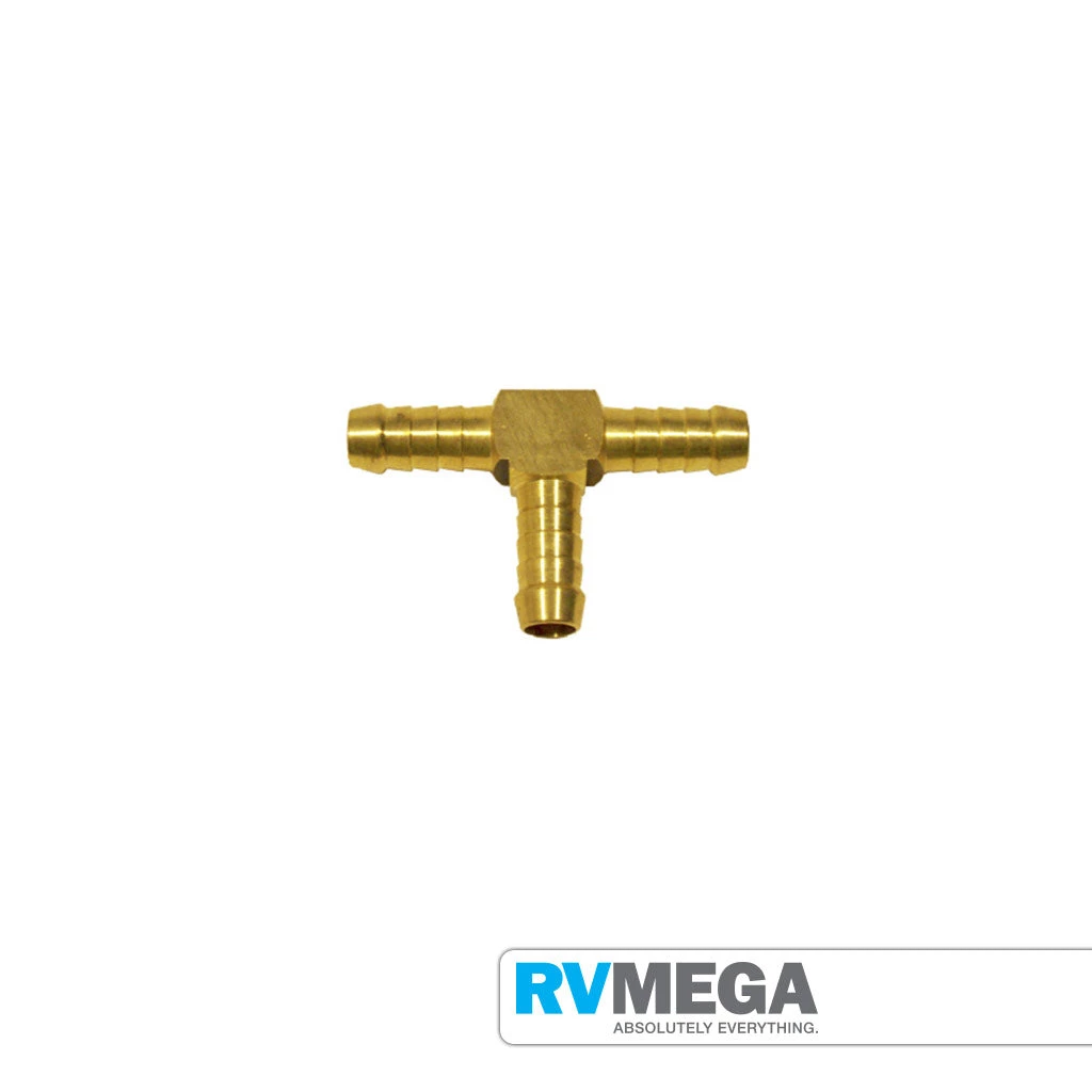 RV MEGA Brass 6mm Tee Connector 3 RV MEGA Brass 6mm Tee Connector