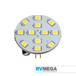 RV MEGA Electrical & Lighting G4 12 LED 10-30V Warm White Rear Pin
