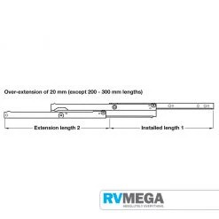 RV MEGA Soft-Roller 50RVAS Drawer Slides, White Renovation & New Build Hardware
