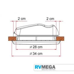Fiamma Roof Vent 280 X 280 With White Lid Roof & Wall Vents