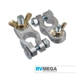 RV MEGA Battery Terminals Lead, Positive & Negative - Pair Electrical & Lighting