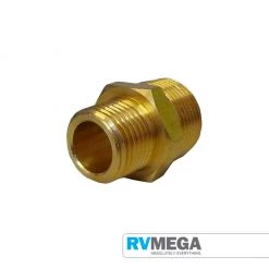 RV MEGA Brass Reducing Nipple 3/8 To 1/4 BSP