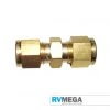 RV MEGA Gas Equipment Brass Straight Union Connector 3/8" 1 RV MEGA Gas Equipment Brass Straight Union Connector 3/8"
