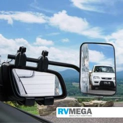 Camec Clip On Towing Mirror - Flat Glass Towing, Moving, Security & Safety