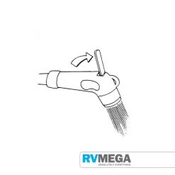 RV MEGA White Shower Nozzle Only