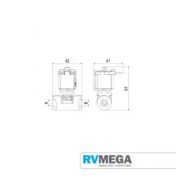 RV MEGA Gas Solenoid Valve, 12V