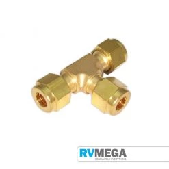 RV MEGA Brass 5/16 Compression Union Tee