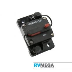 RV MEGA Electrical & Lighting 60A Manual Reset Circuit Breaker