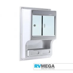 RV MEGA Cleo Bathroom Cabinet With Sliding Mirrors