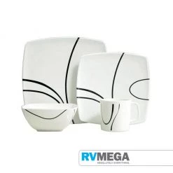 RV MEGA Cooking & Dining Zen Premium Melemine Dinner Set.