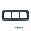 RV MEGA Electrical & Lighting Triple Modular Plate Support & Surround -Grey