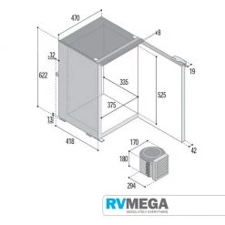 Vitrifrigo Fridge Freezer 12/24v C75 Litre With External Compres Essential Items