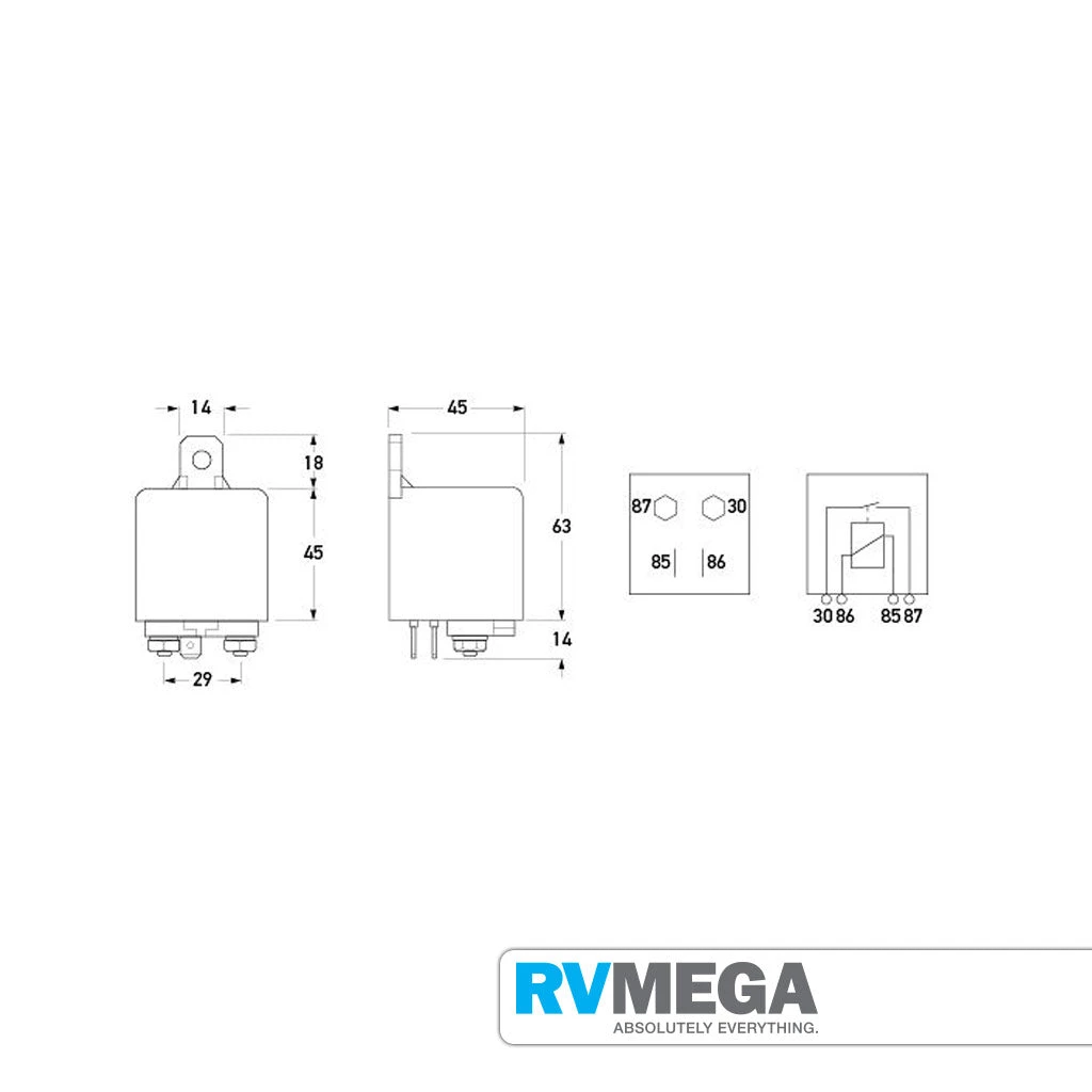HELLA Relay N/Open 12v, 180 Amp Peak Electrical & Lighting 4 HELLA Relay N/Open 12v, 180 Amp Peak Electrical & Lighting