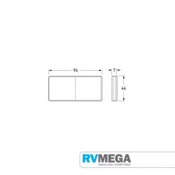 RV MEGA Red Reflector, 94 X 44mm
