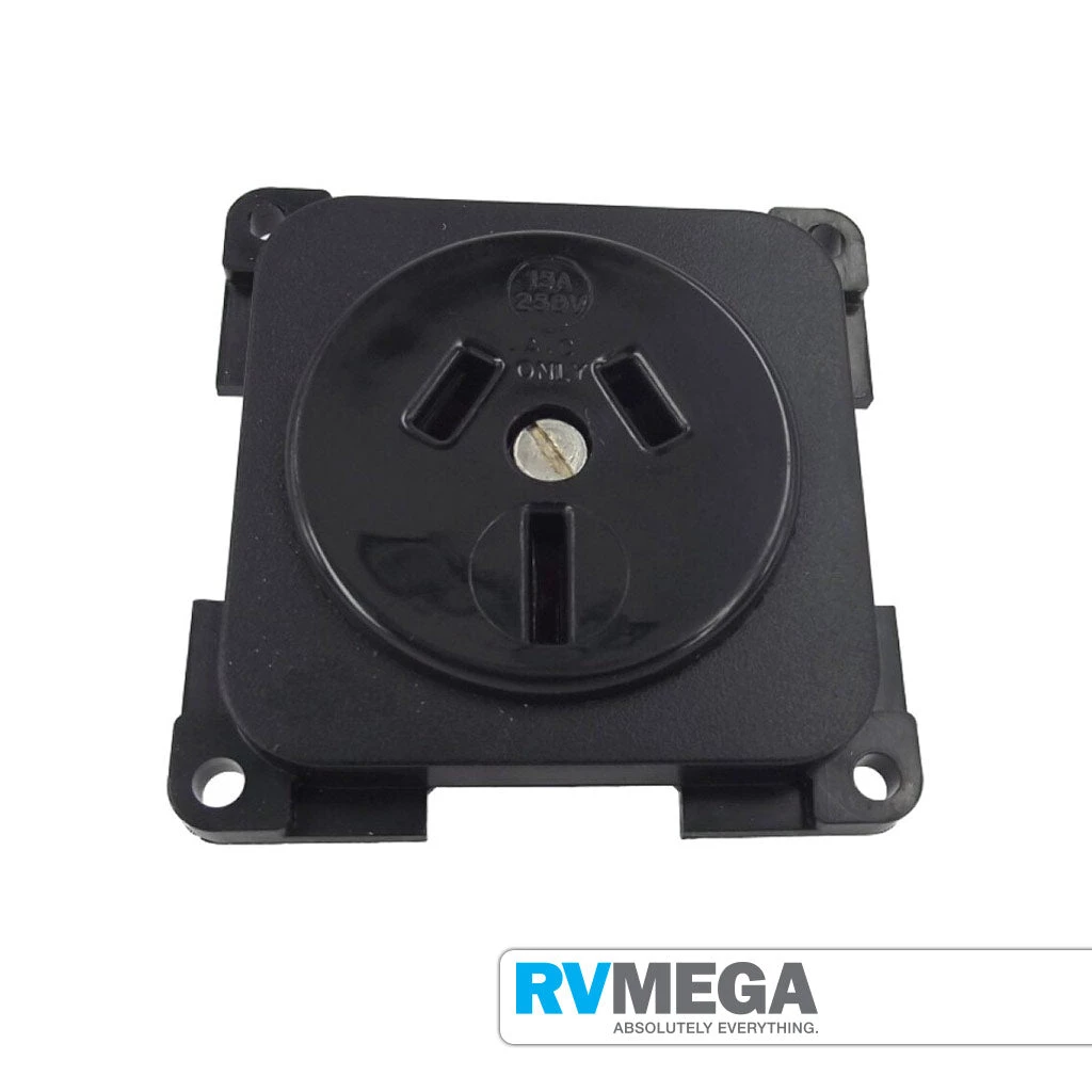 RV MEGA Electrical & Lighting Interior 240V Replacement UK Socket NZ Style (Black) 3 RV MEGA Electrical & Lighting Interior 240V Replacement UK Socket NZ Style (Black)