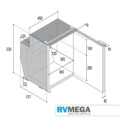 Refrigeration Vitrifrigo 62 Ltr 12/24V Compressor Fridge Freezer C62I