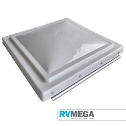 Roof & Wall Vents Heng's (Elixer) 14" X 14" White Vent Lid Old Style Alloy Hinge #
