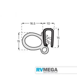 RV MEGA Door Seal DPN Windlace 60-054